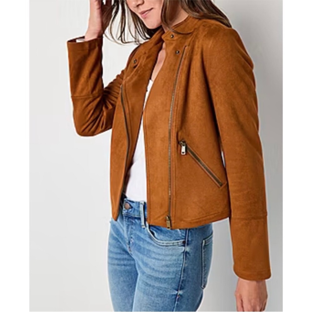 Frye And Co. - Faux Suede Moto Jacket